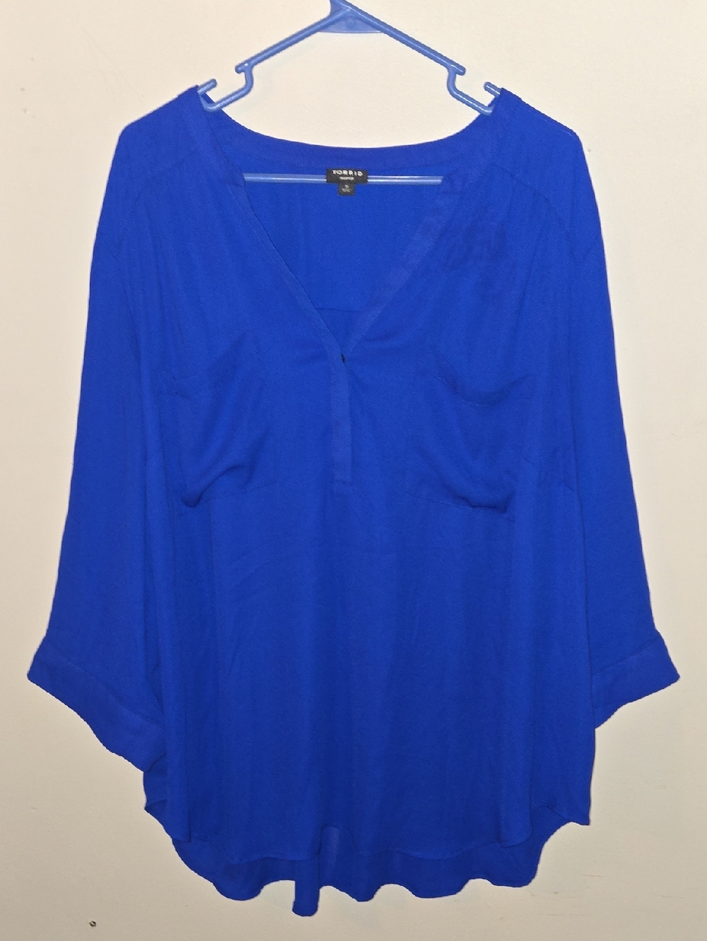 torrid Royal Blue V-Neck Blouse